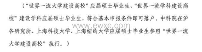 应届生落户上海政策